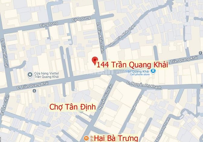 Nhà MT nguyên căn 2 tầng Trần Quang Khải, Q1 góc giao Nguyễn Hữu Cấu