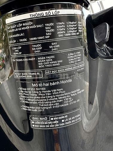 Cần Bán SH 150 ABS cuối 2017 màu đen cực chất lượng.
