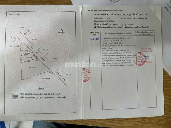 Bán biệt thự khu sân bay 187/37 Bạch Đằng, P.2, Tân Bình