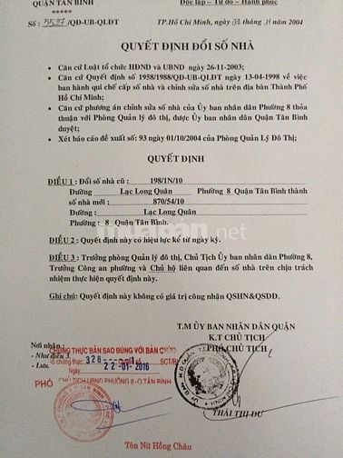 Bán nhà 4 tầng 870/54/10 Lạc Long Quân, P.8, Q.Tân Bình