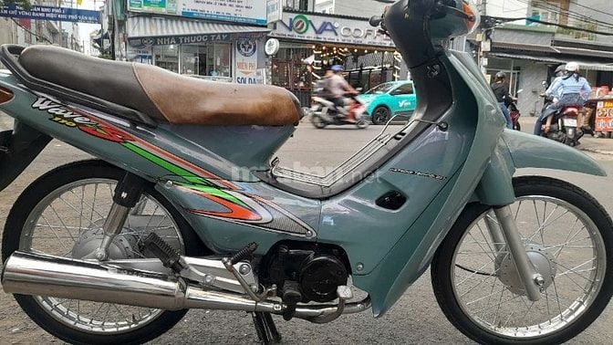 Wave 110 HQ kiểng thái xanh xi măng ánh tím