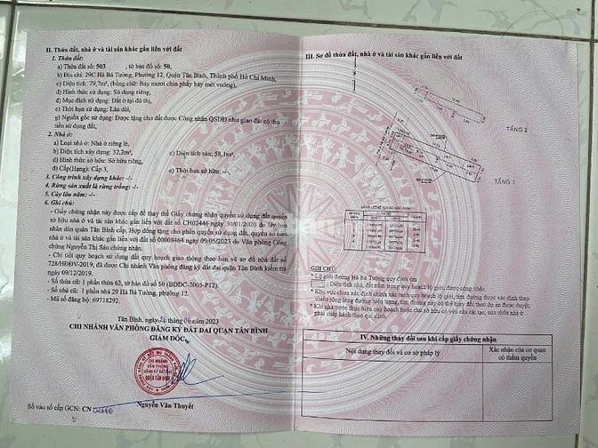 Bán lô đất 29C Hà Bá Tường, P.12, Tân Bình, được xây dựng 5 tầng