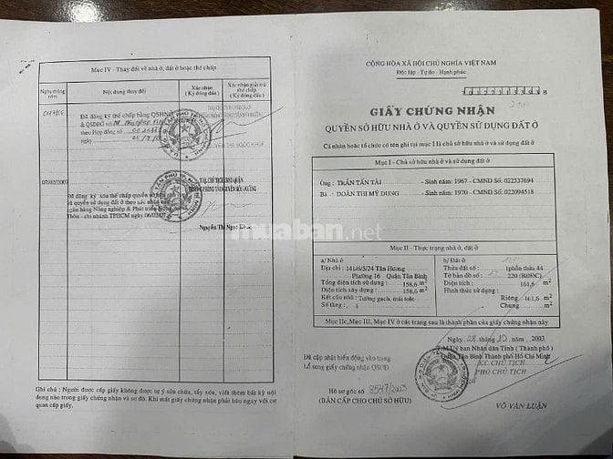 Bán biệt thự đẹp 1/2/22 Phạm Quý Thích, P. Tân Quý, Q. Tân Phú