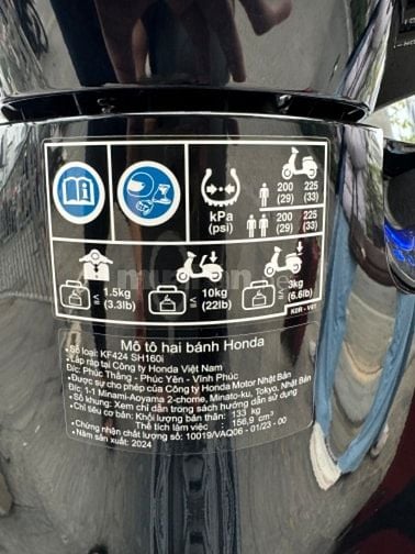 Cần bán SH 160 CBS 2024 chạy 800km siêu mới cực đẹp