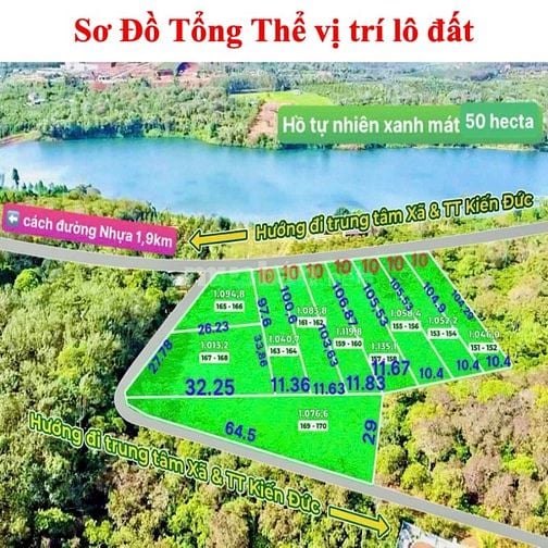 Đất Thổ Cư view Hồ Sinh Thái 50 Hecta cực đẹp 650Tr/1120m2 0919830239