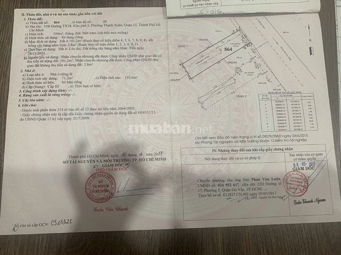 Nhà MT Thạnh Xuân 38, 101m2 thổ cư (5x21) vuông vức, thu 11tr/tháng