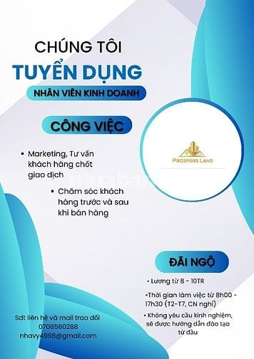 Tuyển nhân viên Chăm Sóc Khách Hàng (không KPI)
