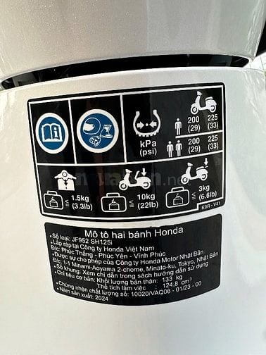 Cần bán SH 125 CBS cuối 2024 màu Trắng siêu mới