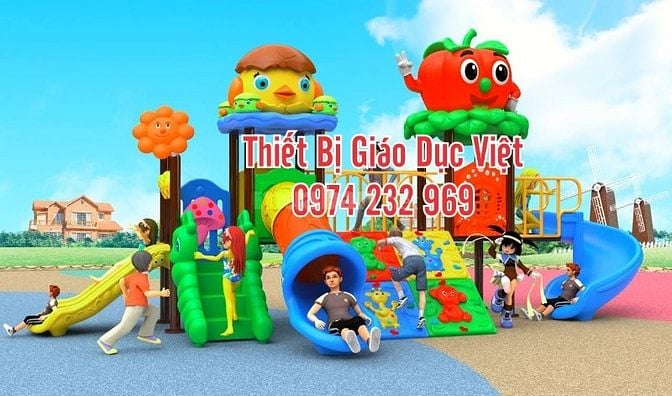 Cầu trượt liên hoàn ngoài trời nhập khẩu cho trẻ em