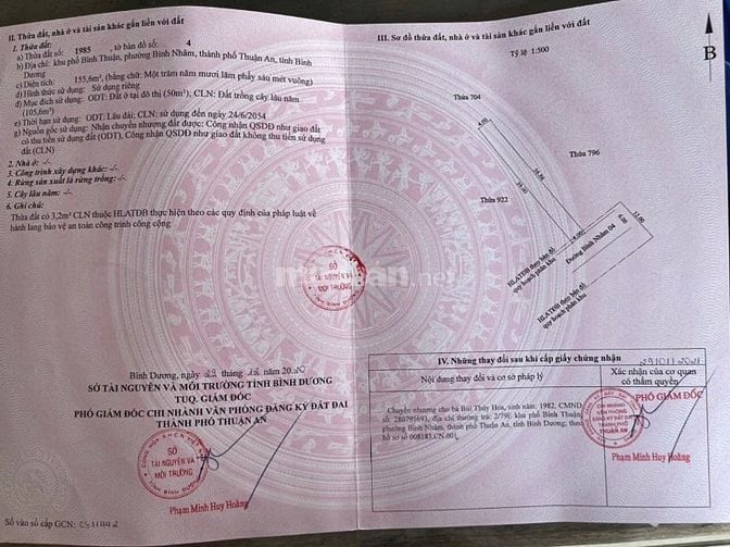 Bán Đất Mặt Tiền Đường Bình Nhâm 04, P.Bình Nhâm, Thuận An, Bình Dương