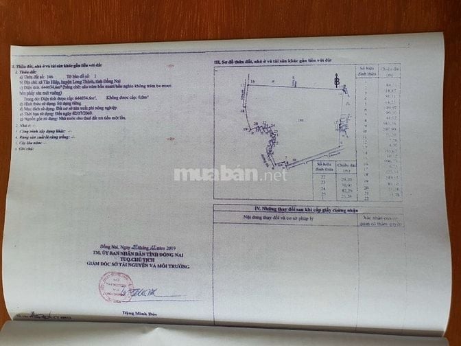 Bán đất SKC xã Tân Hiệp huyện Long Thành Đồng Nai giá 1400 tỷ