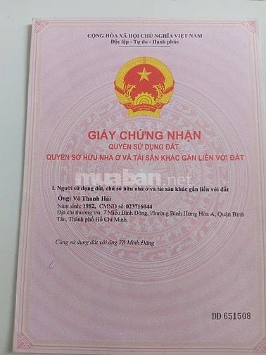 Bán nhà khu vực yên tĩnh, dân cư đông 