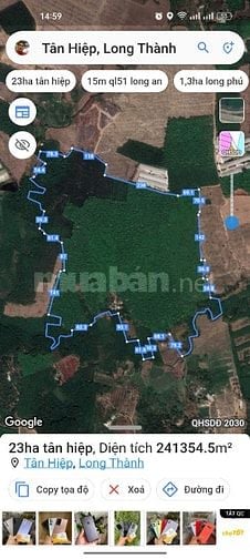 Bán đất phân lô xã Tân Hiệp Long Thành giá 414 tỷ