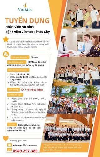 Tuyển nhân viên bảo vệ phòng khám QTVM