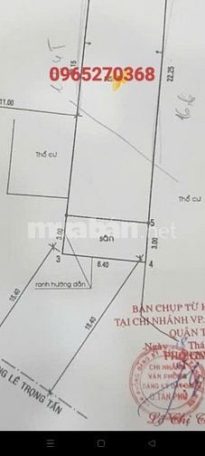 Bán nhà mặt tiền Đường Lê Trọng Tấn, phường tây thạnh,  Quận tân phú. 
