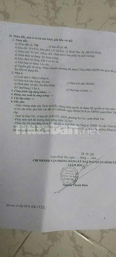 Bán đất thổ cư mặt tiền đường Hồ Học Lãm, Phường An Lạc, Quận Bình Tân