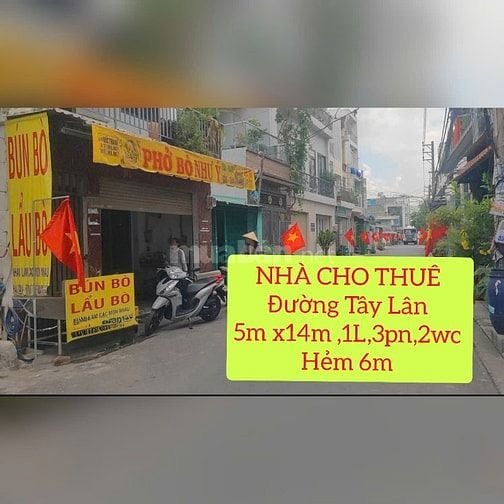 nhà 5x14m,1L,3pn Tây Lân giá 8tr500