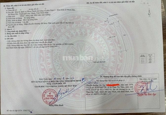 Bán đất Đường DS A8 khe đá , nhơn hội, tp quy nhơn
