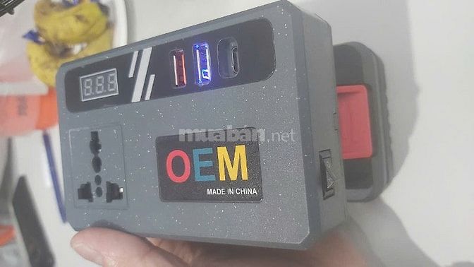 Thanh lý hàng triển lãm mẫu 2 bộ chuyển Pin 21v Ra điện 220v&USB+TypeC