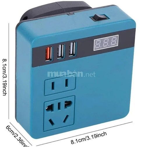 Thanh lý hàng triển lãm mẫu 2 bộ chuyển Pin 21v Ra điện 220v&USB+TypeC