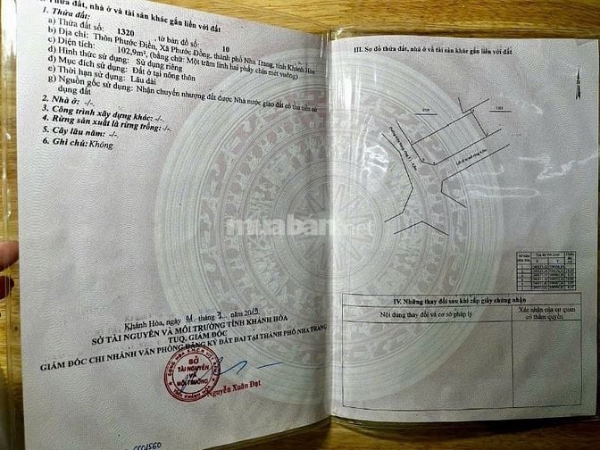Lô góc đẹp gần  Đường Tô Ký, Xã Phước Đồng, Nha Trang, Khánh Hòa. 