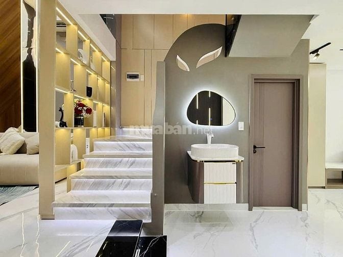 Bán nhà 3,5 tầng mới nội thất cao cấp hẻm 4m phường 16 