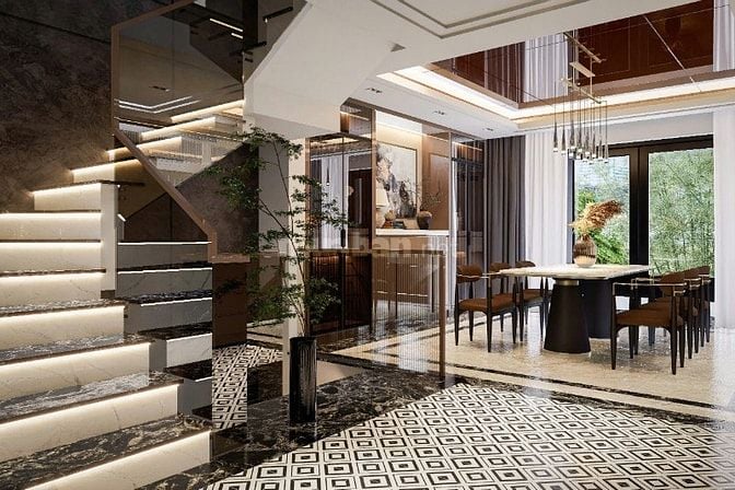 BÁN NHÀ XÃ PHƯỚC KIỂN 1 TRỆT 1 LỬNG 3 LẦU 4 PN 5 TOLET 
