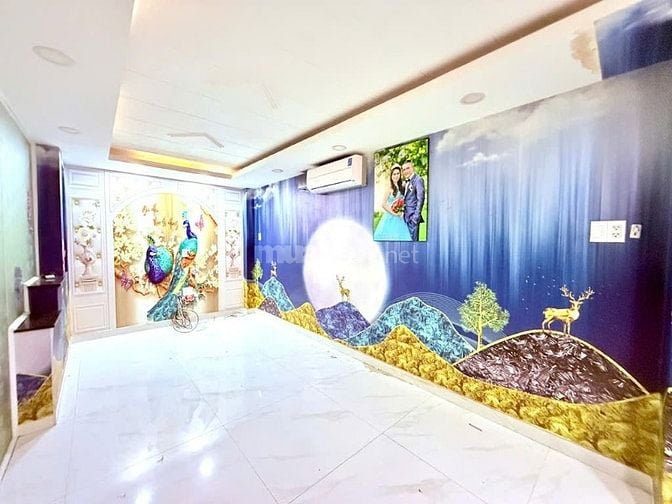 Hẻm8m-Nhà-khu-vip-đường-số-59-gò-vấp-4-tầng-xe hơi ngủ trong nhà .
