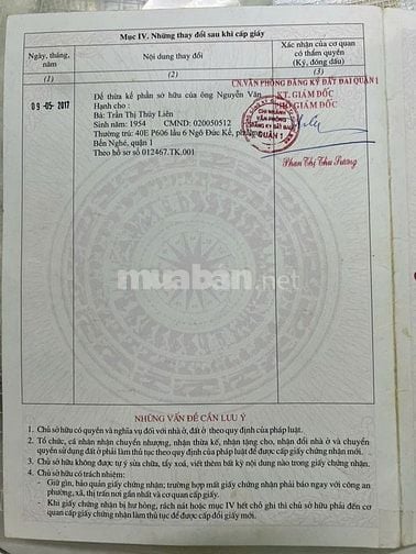 Bán căn hộ 40E Ngô Đức Kế, Quận 1