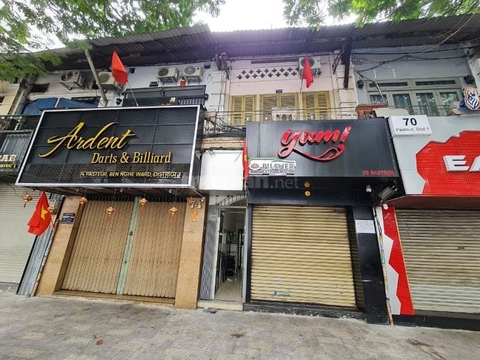 Cho thuê nhà mặt tiền đường Pasteur, phường Bến Nghé, Quận 1