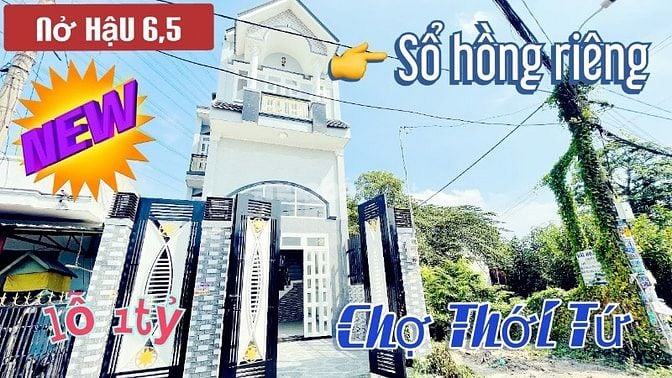 GĐ CẦN BÁN CĂN NHÀ 2 LẦU GIÁP QUẬN 12 SHR NỞ HẬU NGANG 6,5M 
