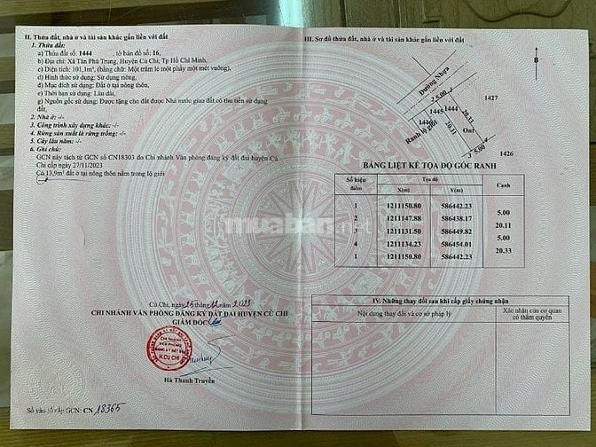 Bán nhanh lô đất vị trí đẹp đường số 86, xã Tân Phú Trung A8