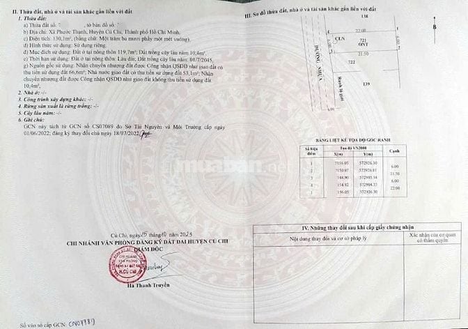 CHÍNH CHỦ BÁN GẤP LÔ ĐẤT NGAY CHỢ PHƯỚC THẠNH SHR ĐƯỜNG NHỰA CHỈ 550TR
