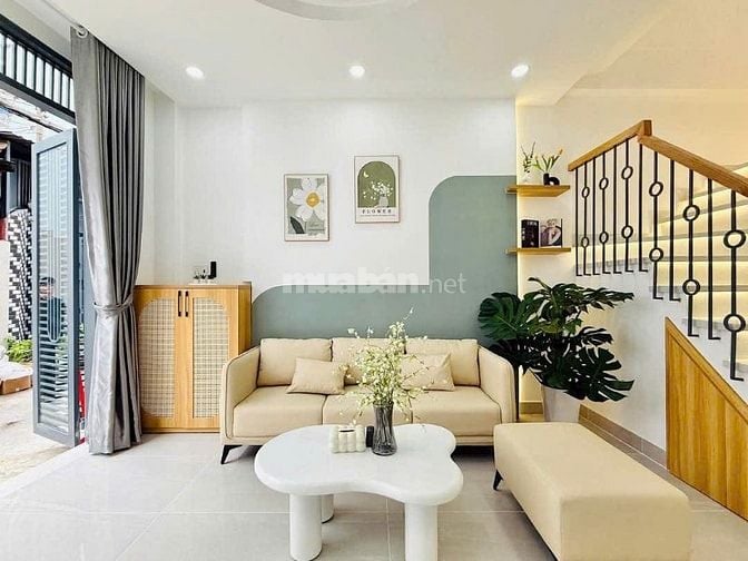 Bán nhà 1 lầu hẻm vf3 vào nhà full nội thất 4x12 gần trường An Hội