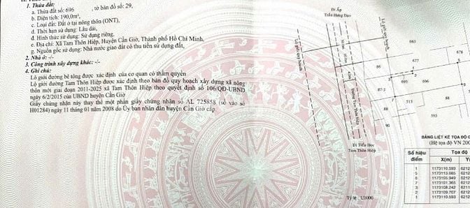 Chính chủ bán 3 miếng đất tại huyện Cần Giờ, đã đổi sổ mới