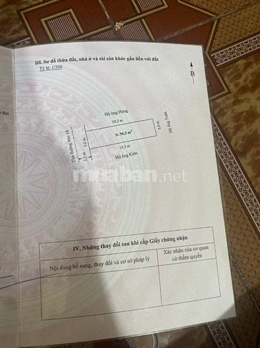 Bán đất mặt đường trục chính Tự Lập, Đặng Cương, An Dương, 96m2, 3,2ỷ