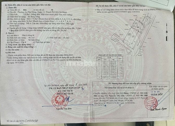Bán nhà mặt tiền 370 đường Vườn Lài, Phường An Phú Đông, Quận 12