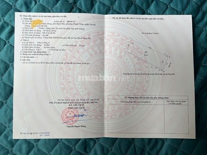 bán nhà mặt ngõ thông 34m2 giá 7 tỷ có thương lượng