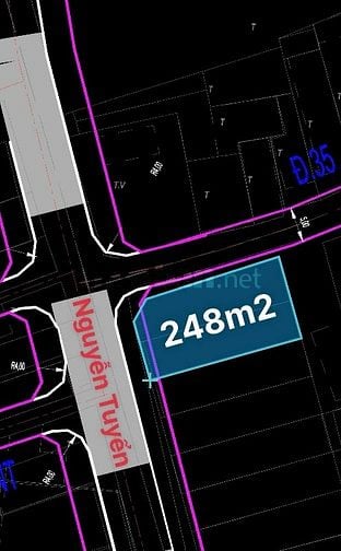 Lô Góc 2 Mặt Tiền Nguyễn Tuyển kinh doanh sầm uất 