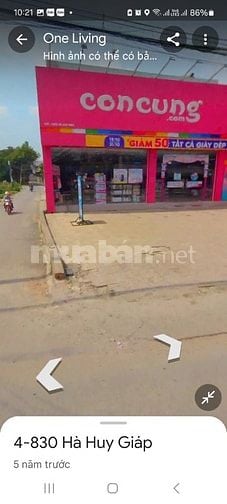 Cần bán gấp lô đất Hà Huy Giáp vào 50m dt 5.1*23  thổ 100% 6 tỷ 300tr