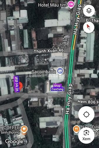 Cần bán gấp lô đất Hà Huy Giáp vào 50m dt 5.1*23  thổ 100% 6 tỷ 300tr