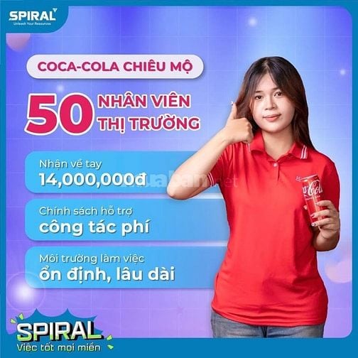 [Hà Nội] Tuyển dụng Nhân viên Sale thị trường Coca-cola