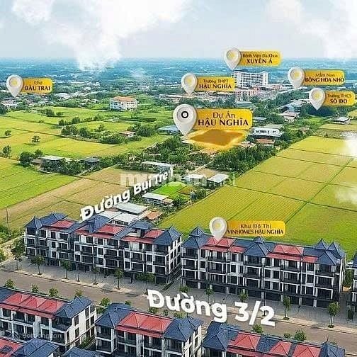 Đất thổ cư TT Hậu Nghĩa cách Vinhomes 50m mặt tiền đường lớn QL N2