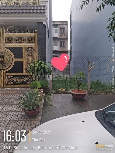Bán đất mặt tiền Khu Dân Cư Nam Hùng Vương, Phường An Lạc, Bình Tân