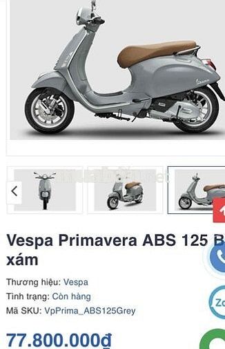 Bán Vespa Primavera125 chưa bóc tem giá siêu hời.