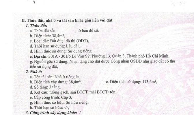 Bán nhà 2 mặt tiền Lê Văn Sỹ, khu kinh doanh sầm uất, 3x12m đất, 4 lâu