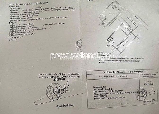 Bán nhà góc 2 mặt tiền Đoàn Thị Điểm, Phú Nhuận, 145m2 đất, 3 tầng