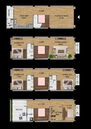 Hồng Bàng Midtown – Nhà phố 5 tầng, 3PN, giá cực tốt từ 6.5 tỷ, số lượ