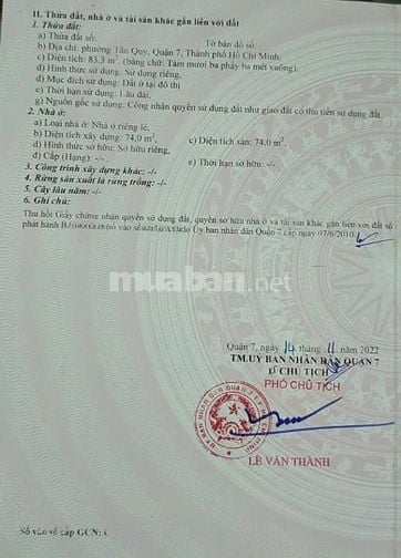 🌷 🌷 🌷 BÁN NHÀ MẶT TIỀN : 97B ĐƯỜNG 79 - P. TÂN QUY - Q. 7 - TPHCM