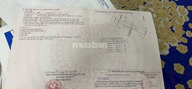 Chủ Ngợp. Bán gấp đất đẹp Tân Thông Hội, 187m,  Giá 780tr